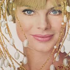 MONET Gold Bead Necklace. Three Strands of Alternating Teardrops and Ovals.  Subtle Modernist Minimalist Chic. Estate Jewelry Find.