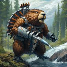 Beaver Terminator" — image created in Shedevrum