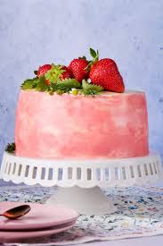 Blend in the vanilla and strawberry puree. Vegan Strawberry Cake The Big Man S World