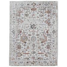 15506 ziegler teppich heriz oushak grau beige blau wolle vintage look 300 x 250 cm