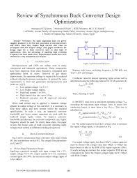 Pdf Review Of Synchronous Buck Converter Design Optimization