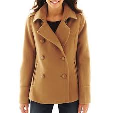 Jcp Wool Blend Pea Coat Jcpenney Peacoat Coat Wool Peacoat