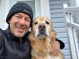 Oscar greeted me at the gate with a snowflake face. The warm winter coat  makes the winter not so harsh like it is for us humans. I watched him with  his outside