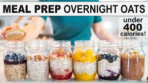 Nutritious & delicious + free shipping Overnight Oats Under 400 Calories Easy Healthy Breakfast Meal Prep 5 New Flavors Youtube