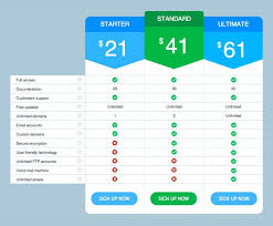 Free Download Adobe Muse Pricing Table Musefree Com Pricing Table Email Sign Comparison