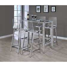 Sami Pub Table Acrylic Bar Stools Glass Bar Table Bar Table