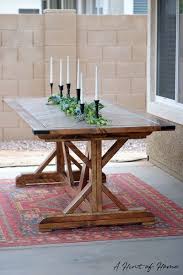 Diy Outdoor Dining Table A Hint Of Home Diy Dining Table Outdoor Dining Table Diy Outdoor Dining Table