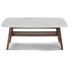 Marble coffee table oak legs. Faura 18 X 43 5 Rectangular Italian Carrara White Marble Table With Oak Legs Midcentury Coffee Tables By Homesquare Houzz