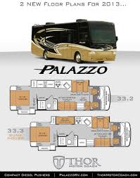 Class a motorhomes come in many different sizes, floor plans, and with a wide variety of features. New Class A Bunkhouse Diesel Pushers With Bunk Beds Announced For Top Palazzo Diesel Rv Motor Homes Thor Motor Coach Luxury Diesel Pushers Prlog