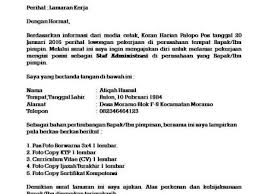 Berikut ini beberapa contoh surat lamaran kerja administrasi yang bisa kamu jadikan referensi terbaik. 27 Contoh Surat Lamaran Kerja Staff Administrasi Kumpulan Contoh Gambar
