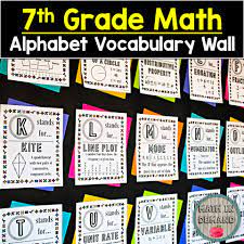 Free, printable 7th grade appropriate reading passages and related questions. 7th And 8th Grade Math Alphabet Vocabulary Word Wall Great For Math Bulletin Boards