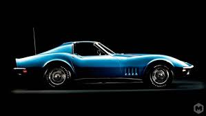 Old School Chevy Corvette Wallpaper Blue Side View Chevy Corvette Corvette Stingray Corvette
