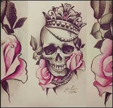 Skull Princess Crown Roses Skull Tattoos Tattoos Cute Tattoos