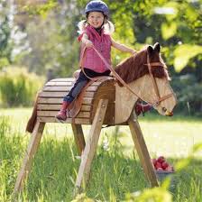 Wooden Horse For Backyard Pretend Play Repinned By The Therapy Shoppe Therapyshoppe Outdoor Play Activitiesforkids Holzpferd Pferd Kinderspielzeug Garten