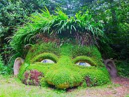 Load up your wheelbarrow of sand, and dump it in the middle of the tarp. Mud Heads Garden Artwork Dream Garden Garden Art Sculptures