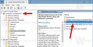 Disable Shut Down, Restart, Sleep, And Hibernate In Windows 10