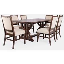 The chairs fit perfectly around the table for backyard family dining, picnics, or lounging poolside with friends Vfm Signature Fairview 7 Piece Dining Table And Chair Set Virginia Furniture Market Dining 7 Or More Piece Sets
