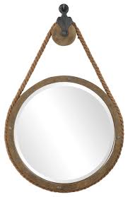 Shop the latest industrial mirror products from casagear, crafthtv, lumiere lamps, hearts attic, ezstoreusa and more on wanelo, the world's biggest shopping mall. Rustic Round Rope Pulley Pendant Wall Mirror Industrial Nautical Vintage Style Beach Style Wall Mirrors By My Swanky Home Um0949000 Houzz