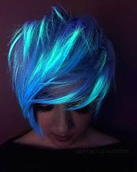 Blue Hair Dark Hair Dye Glow Hair Hair Styles