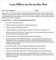 loan officer marketing plan template sample 30 60 90 day plan ...
