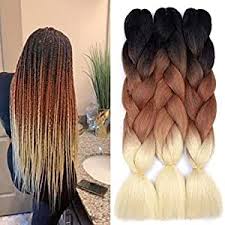 Frequent special offers and discounts up to 70% off for all products! Amazon Com Ombre Kanekalon Braiding Hair 3 Pack Ombre Jumbo Braiding Hair Extensions 24 Inch Jumbo Braid Synthetic Hair For Braiding 3 Pack Black Brown Blonde Beauty