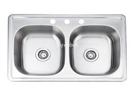 above counter rv double bowl stainless