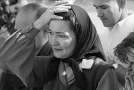 Woman outside Parkland Hospital the day of the assassination]