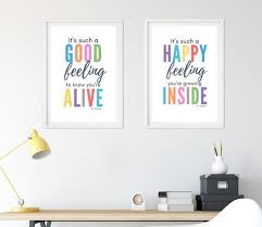 Mr Rogersit S Such A Happy Feeling You Re Growing Etsy Printable Decor Inspirational Prints Wall Printables