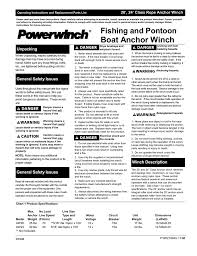 Pontoon Boat Anchor Windlass Owners Manual Manualzz Com