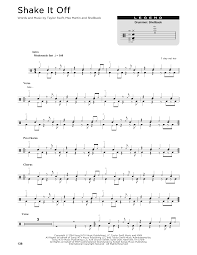 Shake It Off Sheet Music Taylor Swift Drums Transcription