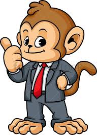 Monkey In Suit Cartoon Vector Clipart Friendlystock Cartoon Monkey Monkey Art Cartoons Vector