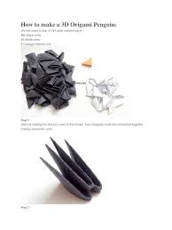 Free printable 3d penguin paper toy. How To Make A Origami Penguin
