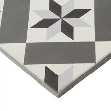 Hoje, a leroy merlin brasil possui 46 lojas distribuídas em 11 estados brasileiros e o distrito federal. Carrelage Sol Mur Forte Effet Carreau De Ciment Peonie Etoile Noir L 20 X L20 Cm Leroy Merlin