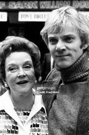 British actor Malcolm McDowell with comic actress Beryl Reid, stars... News  Photo