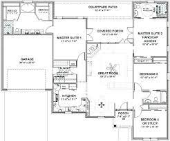 Unique Craftsman House Plans Two Master Suites 10 Concept Single Level House Plans House Plans One Story Basement House Plans