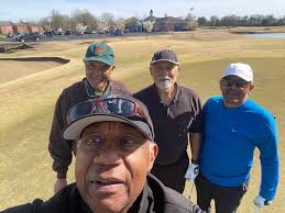 Beautiful Sunny Day, 67 degrees, Breezy at Ted Rhodes. Greens running 9