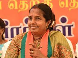 Bhartiya janata partisi'nin tamil nadu biriminde başkan yardımcısı ve genel sekreter olarak görev. Bjp Leader Vanathi Srinivasan Hits Out At Raja Says Dmk Doesn T Respect Women The Economic Times