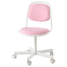Orfjall Child S Desk Chair White Vissle Pink Ikea In 2020 Childrens Desk And Chair Pink Desk Chair Childrens Desk