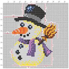 Snowman Hama Beads Pattern 4 Pegboards Modeles De Point De Croix Bonhomme De Neige Motifs De Couture