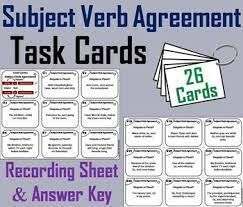Subject Verb Agreement Activities Worksheets Tpt