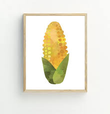 Corn Print Corn Kitchen Printable Wall Art Corn Digital Etsy Woodland Wall Art Printable Wall Art Cat Wall Art
