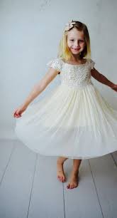 Free Domestic Shipping Flower Girl Lace Dress Boho Girls Dress Rustic Flower Gi Flower Girl Dresses Boho Cream Flower Girl Dress Flower Girl Dresses Vintage