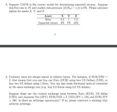 Eur to mbtc online converter. Solved 3 Suppose Capm Is The Correct Model For Determini Chegg Com