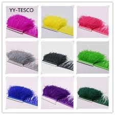 Comprar 1 Metros Alta Calidad Real Avestruz Plumas Recorta 8 10 Cm Para La Falda El Vestido El Traje Cinta Plum Diy Party Crafts Ostrich Feather Trim Diy Party