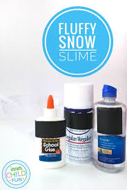 Add 1/2 teaspoon of baking soda and 1/2 cup glue. Fluffy Snow Slime Boredom Buster For Tweens Inner Child Fun
