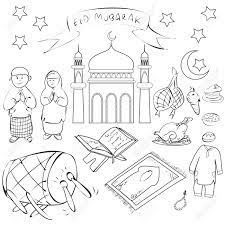 Check spelling or type a new query. Vector Illustration Of Eid Mubarak Islamic Holiday In Doodle Royalty Free Cliparts Vectors And Stock Illustration Image 58538031