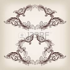 Stock Photo Cadre Baroque Ornement Et Motif Baroque