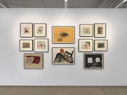Negre amb linia vermella, 1963 tecnica mista su tela. Antoni Tapies Pace Gallery