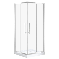 Mondella 900 X 900 X 2000mm Chrome Resonance Corner Shower Screen Shower Screen Corner Shower Shower Doors