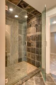 Walk In Tile Shower On Bathroom With Impressive Walk In Building Tile Bathroom Stone Tile Bathroom Shower Remodel